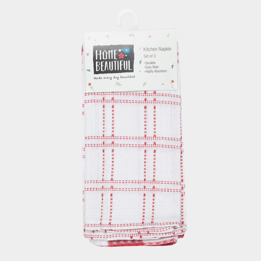 Set of 3 Cotton Kitchen Napkin, , large image number null