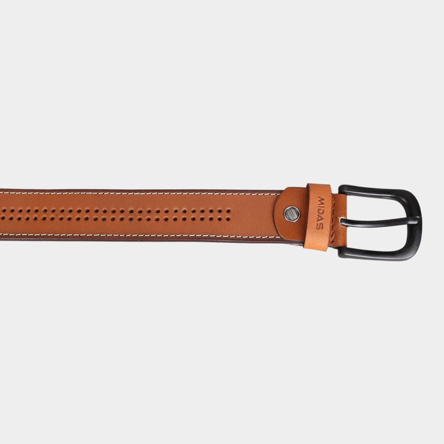 Men's Polyurethane Casual Belt, Size 40, Smooth/Plain, , large image number null