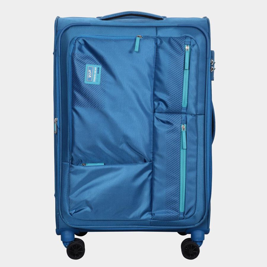 1 Pc 8-Wheel Polyester Soft Case Trolley, Medium, , large image number null