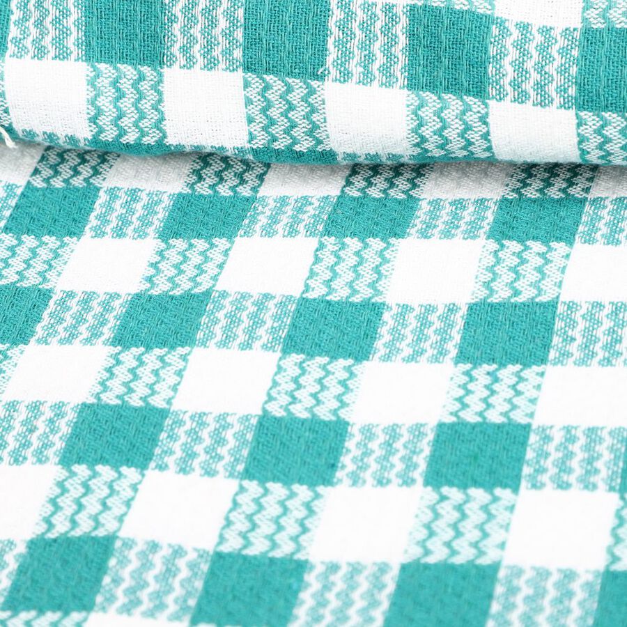 220 GSM Blue Cotton Blend Bath Towel, , large