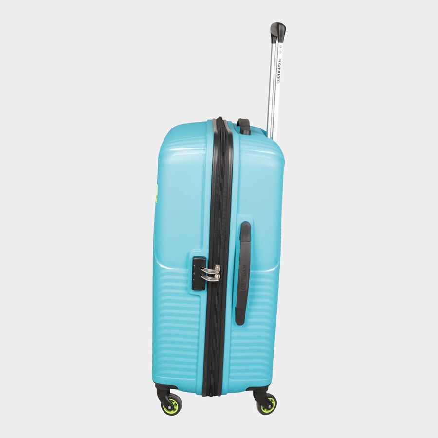 4-Wheel Blue Polypropylene Hard Case Trolley, Medium, , large image number null