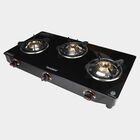 LPG Gas Stove 3 Burner Glass Top, 1 star BEE rating, , small
