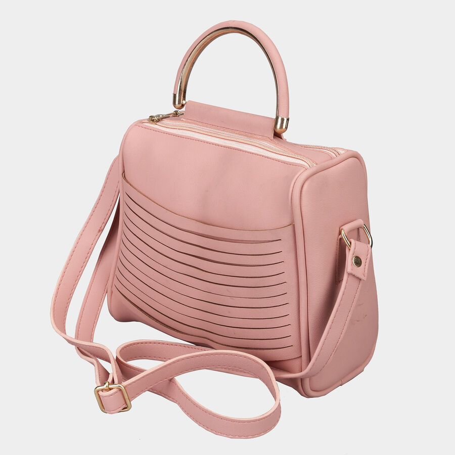 Women Plain Pink Sling Bag, , large image number null