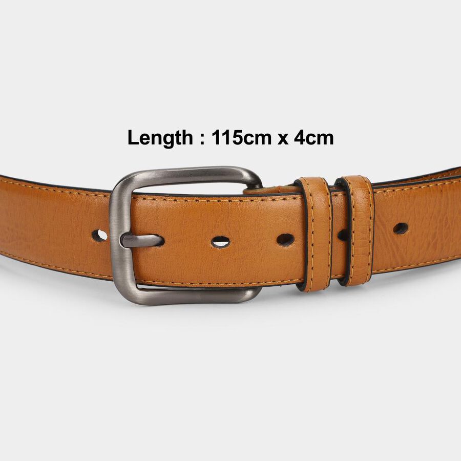 Men's Brown Pu Casual Belt, , large image number null