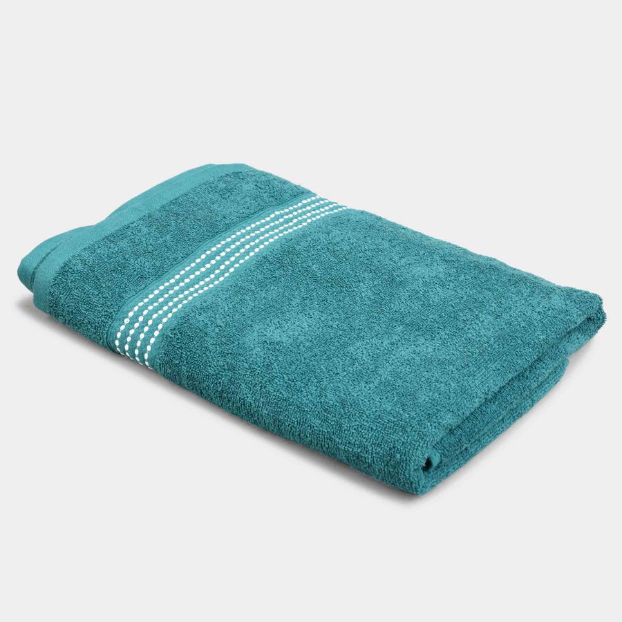 370 GSM Teal Blue Cotton Bath Towel, , large image number null