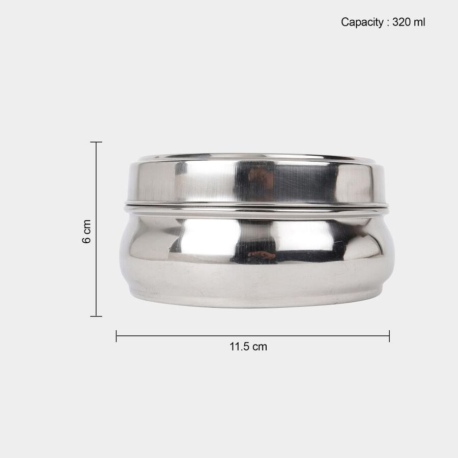 320 ml Stainless Steel Poori Dabba, , large image number null