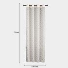 7ft.Cream Polyester Curtain , , small image number null