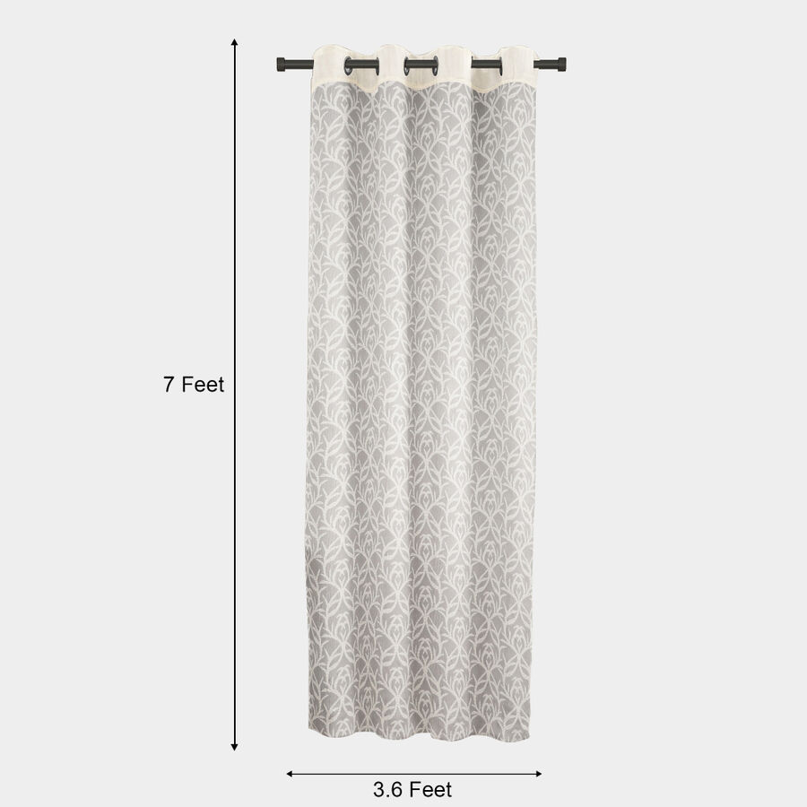 7ft.Cream Polyester Curtain , , large image number null