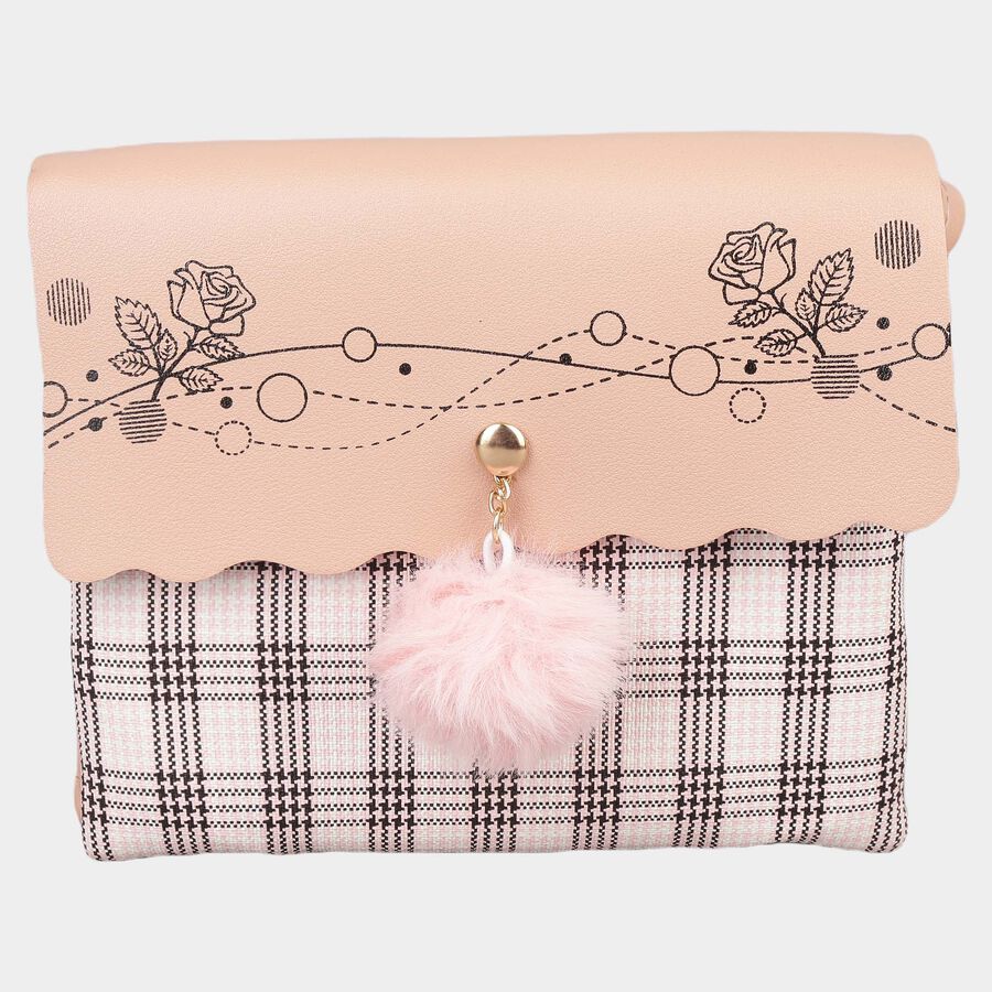 Women's Polyurethane Envelope/Zipper Sling Bag, , large image number null