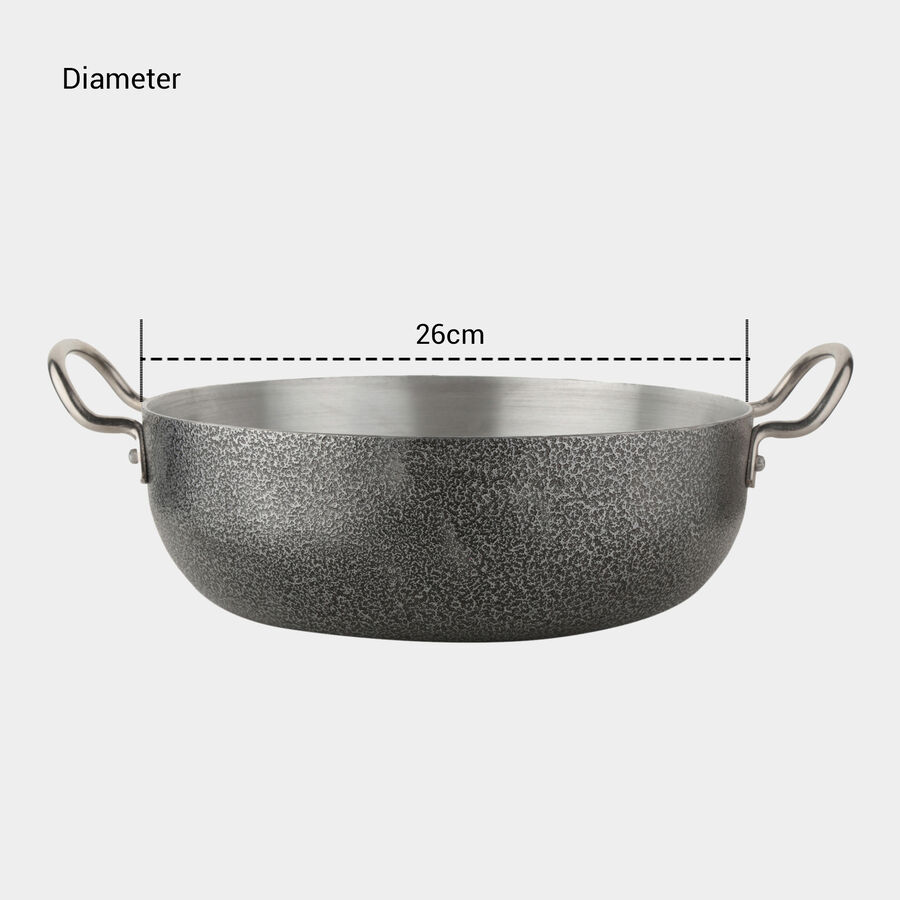 Aluminium Kadhai - 10.25 in. (3 L), Induction Compatible, , large image number null