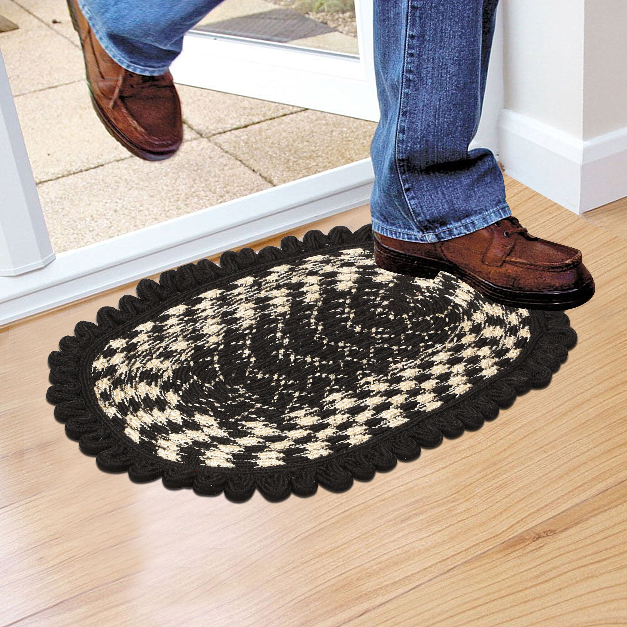 Home Beautiful                         Brown Polyester Door Mat