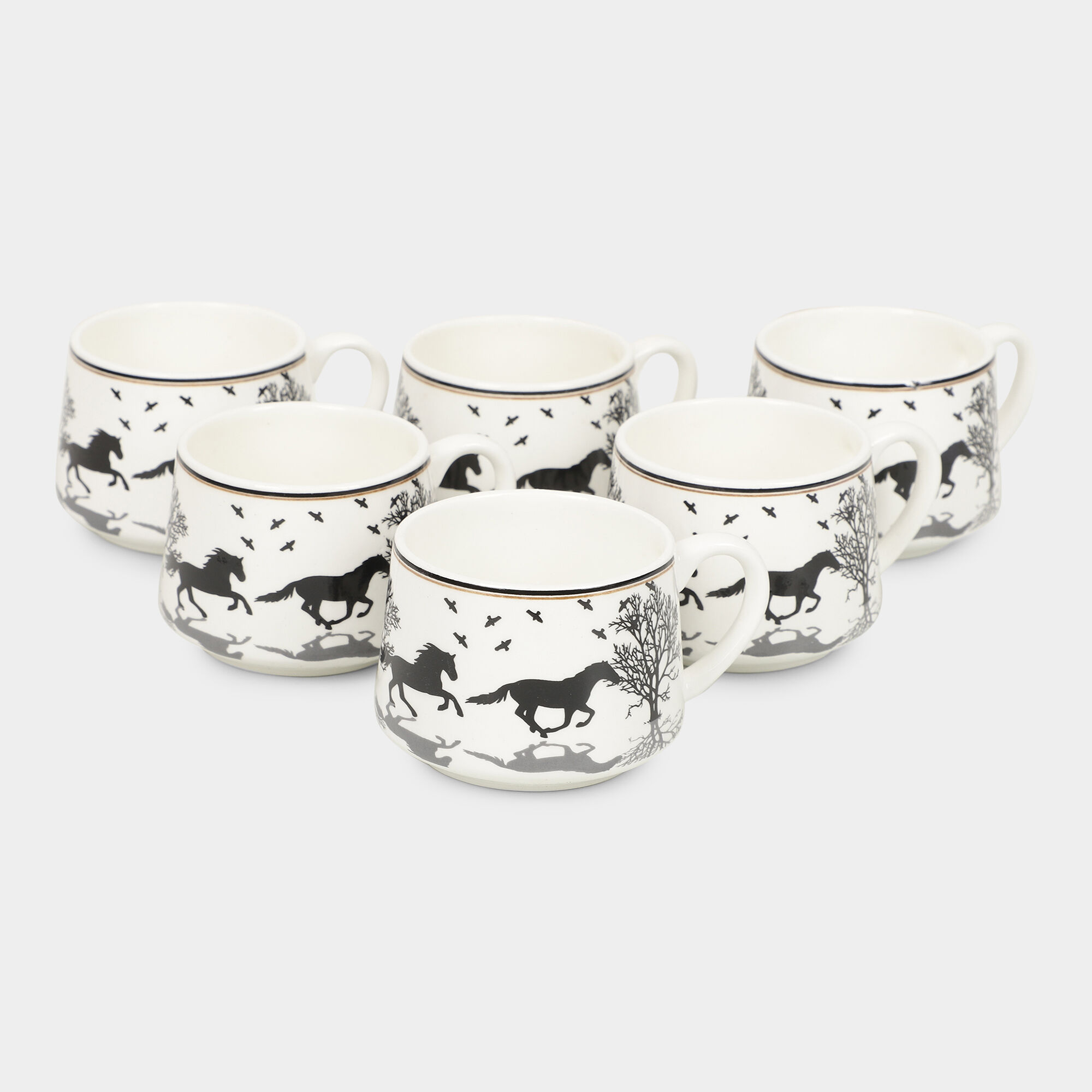 200 ml Bone China Cup, Set of 6