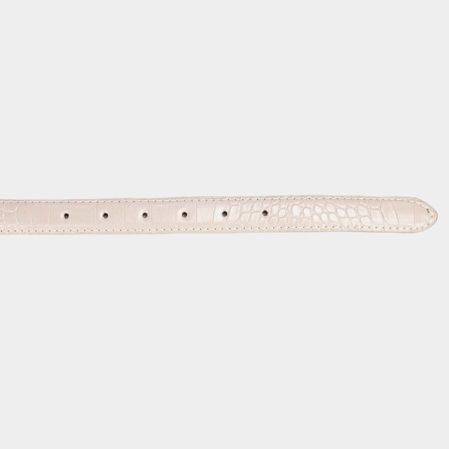 Women's Beige Polyurethane Belt, , large image number null