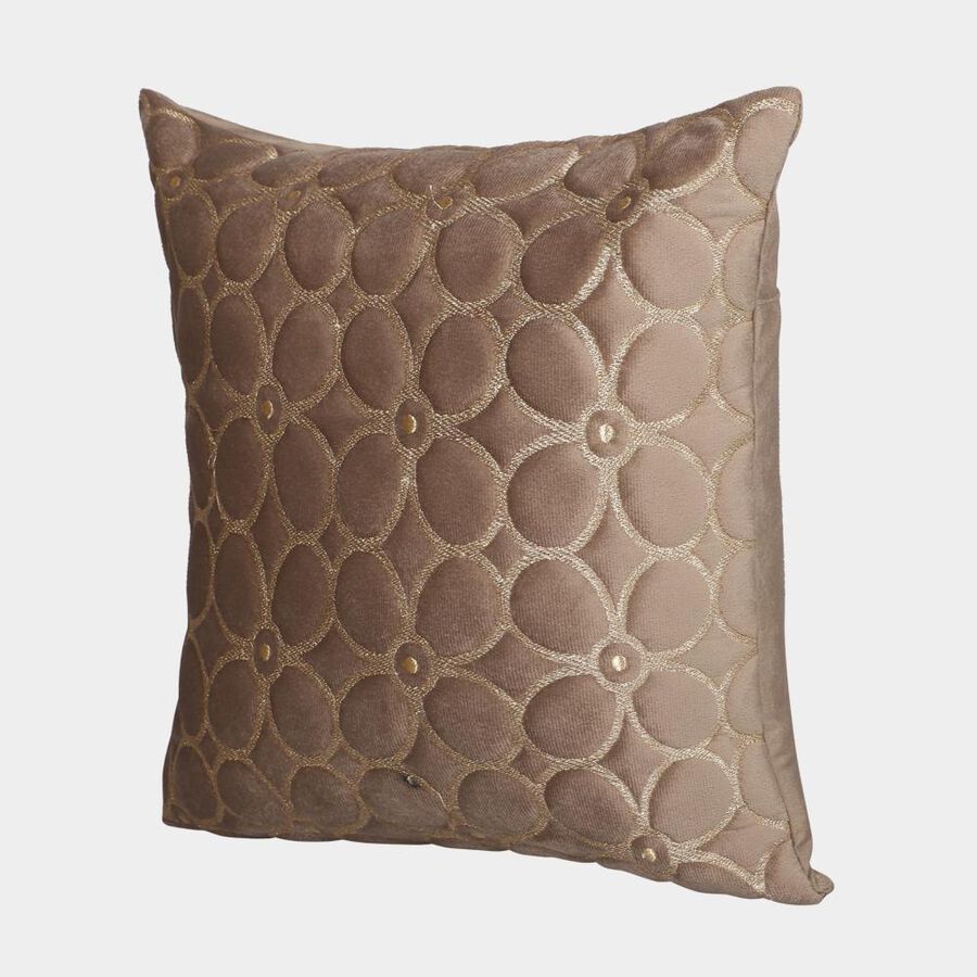 Beige Polyester Cushion Cover, , large image number null