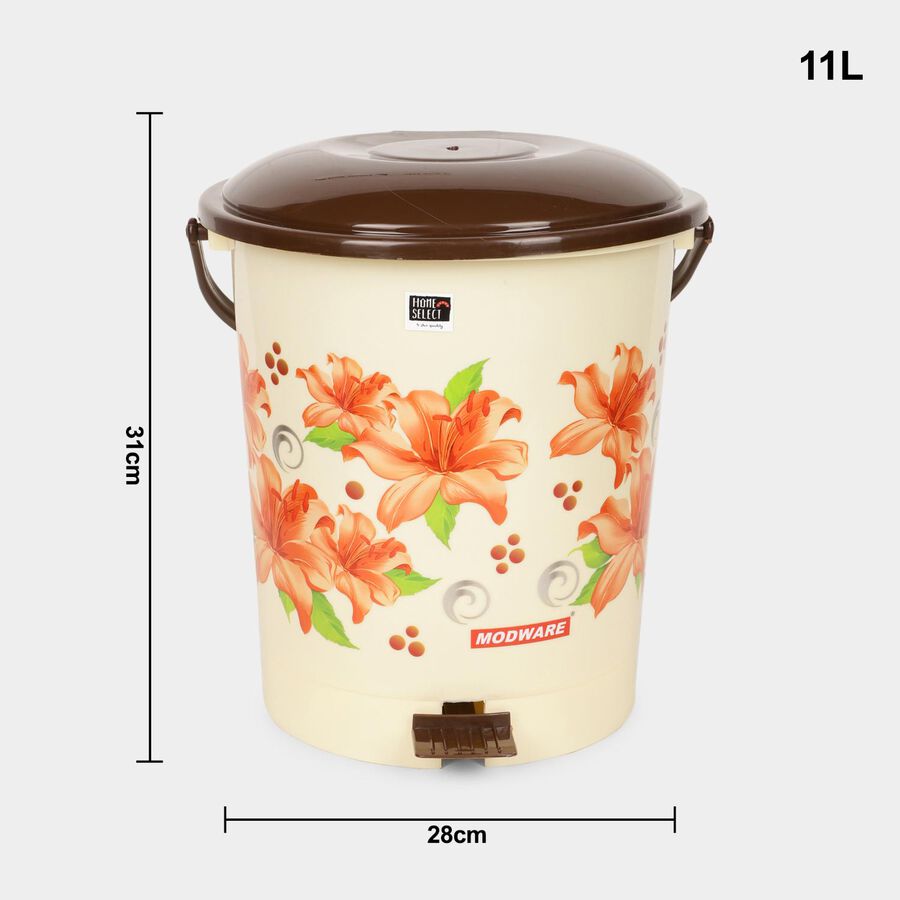 11 L Plastic Dustbin, , large image number null