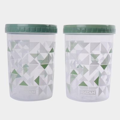 2 L Plastic Container Set of 2