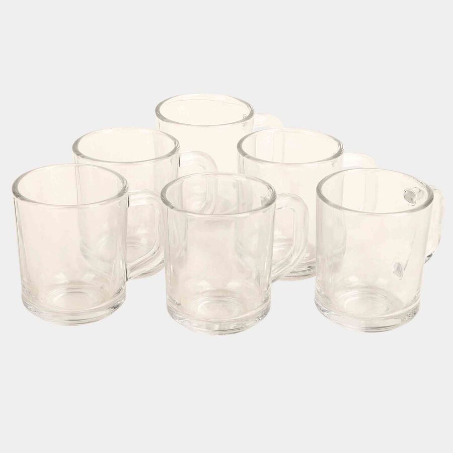 200 ml Glass Coffee Mug, Set of 6, , large image number null