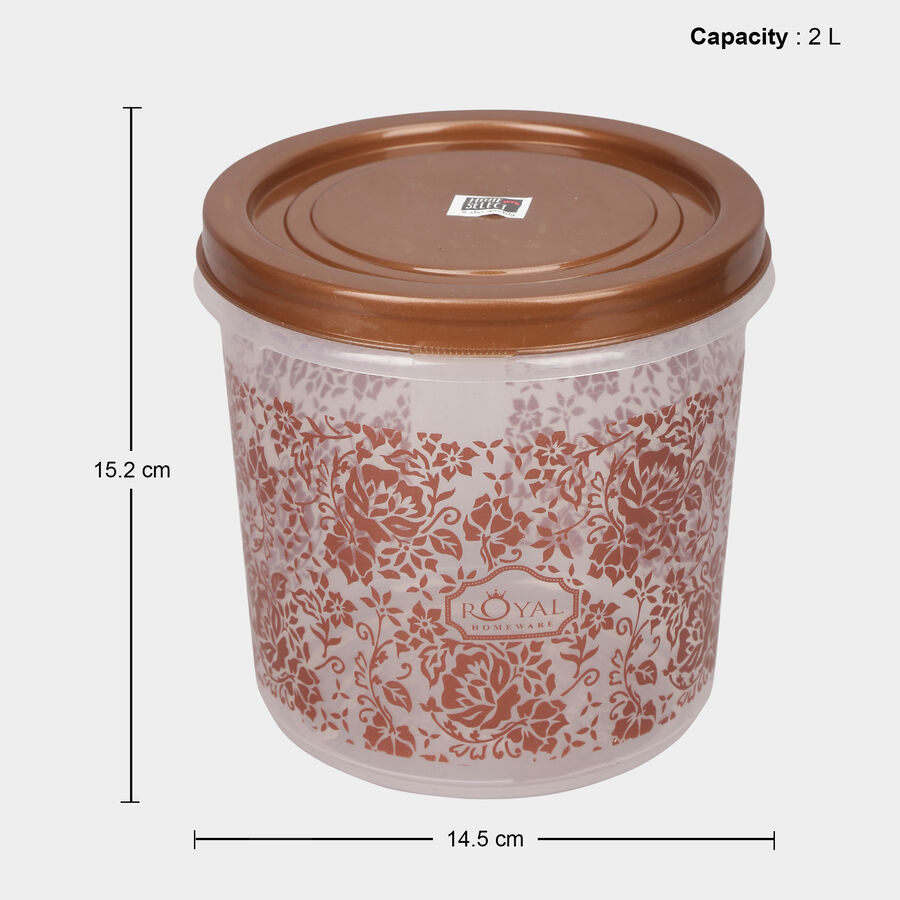 एयर-टाइट प्लास्टिक कंटेनर, 4 का सेट, 1 L, 2 L, 5 L, 7 L, , large image number null