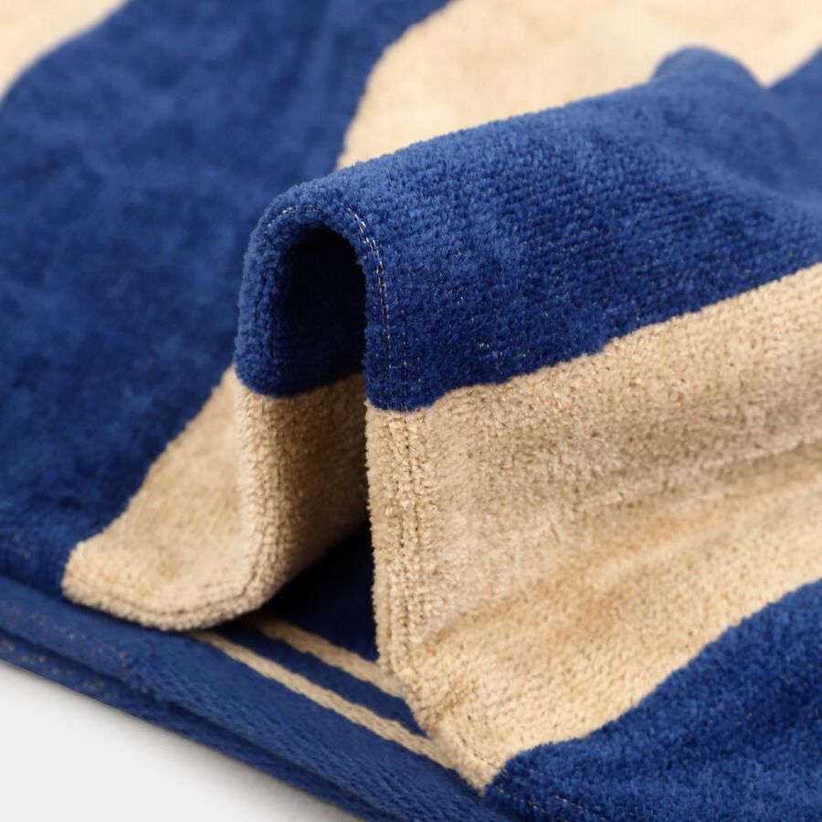 370 GSM Blue Cotton Bath Towel, , large