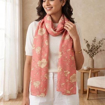 Light Pink Fabric Scarf