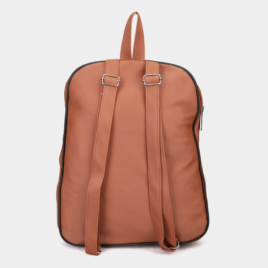 Women's Solid Polyurethane Backpack, , large image number null