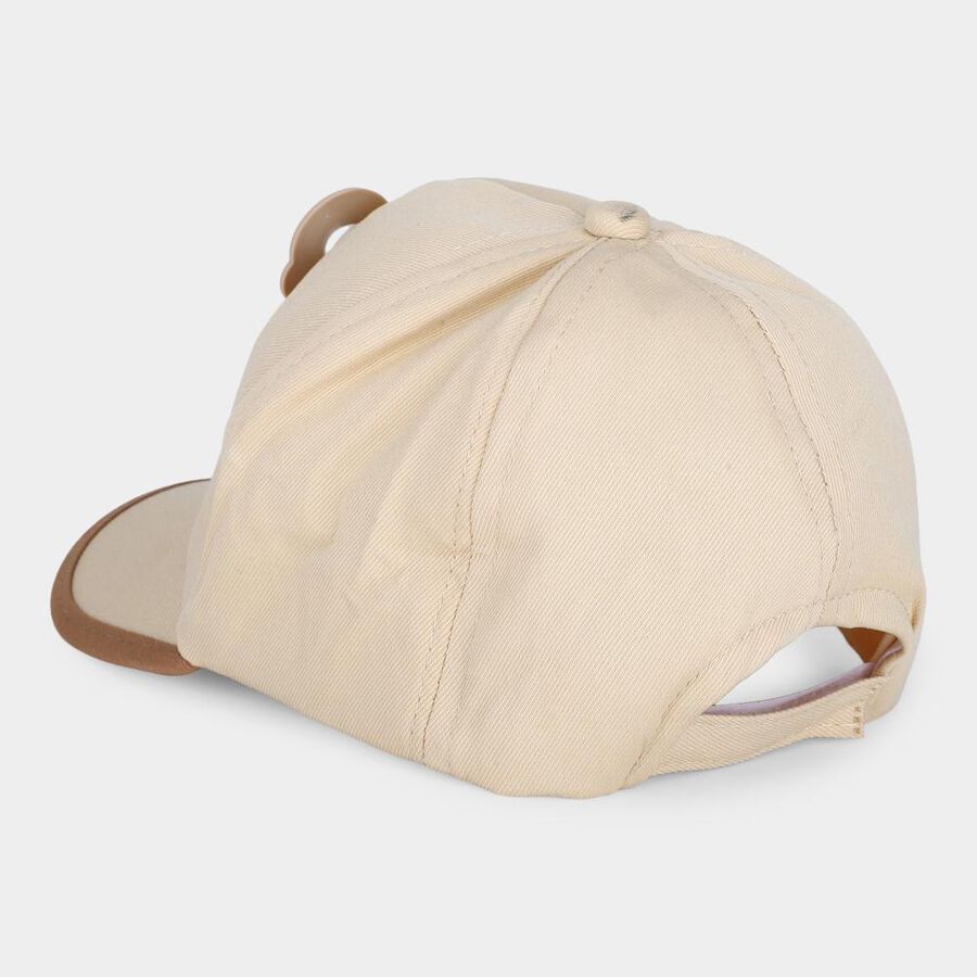 Kid's Beige Fabric Cap, , large