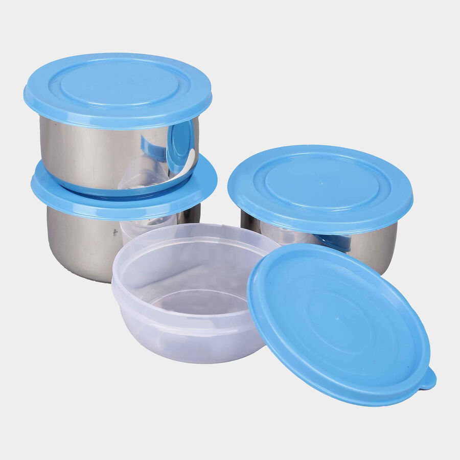 Steel Lunch Box, 4 Containers and 1 Bag, , large image number null