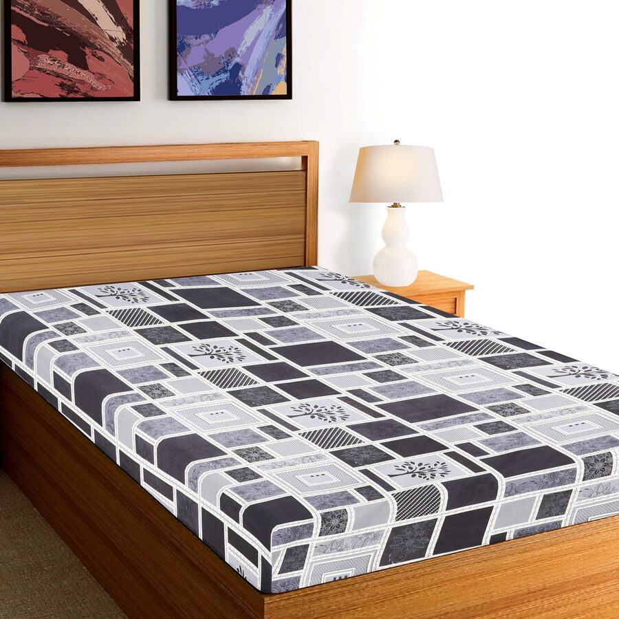 Grey Microfiber Single Bedsheet, , large image number null