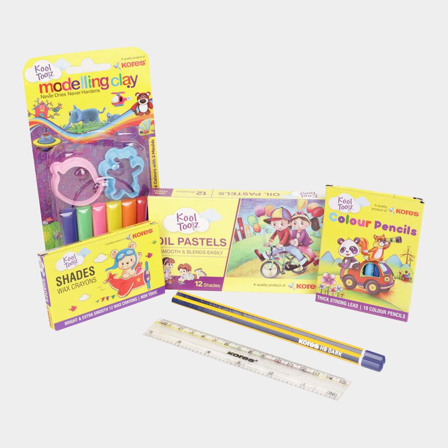 Wax Stationery Kit, Yellow, 20 cm X 10 cm X 5 cm, , large image number null