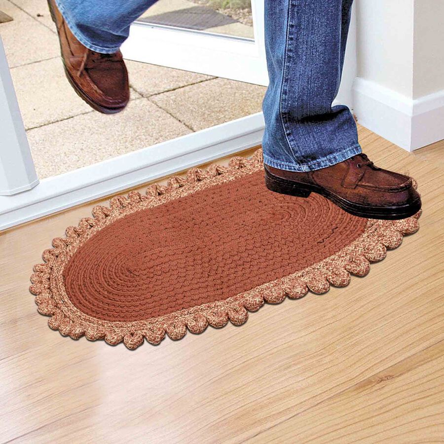 Brown Polyester Door Mat, , large image number null