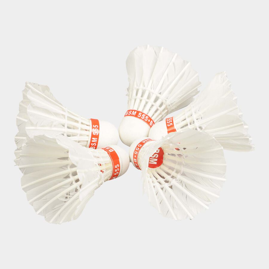 Feather Shuttlecock, White, 80 cm, 45 g, , large image number null