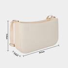Woman's Off-White Polyurethane Bag, , small