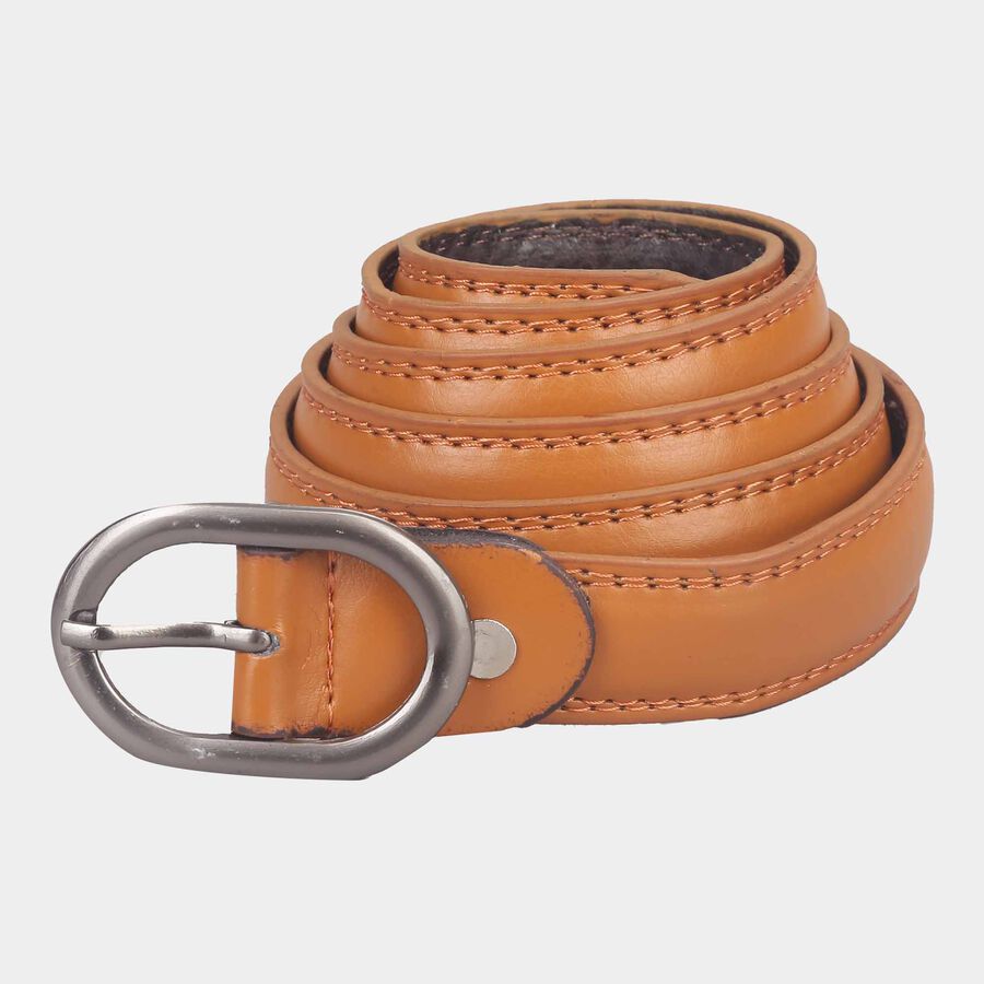 Women's Tan Polyurethane Belt, , large image number null