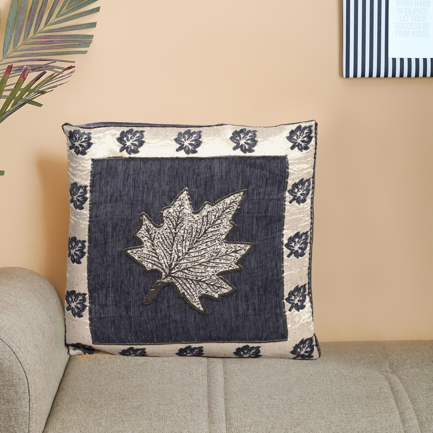 Home Beautiful                         Grey Polyester Cushion Cover