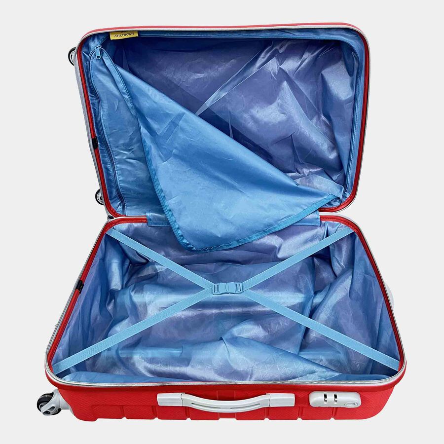 4-Wheel Red Polypropylene Hard Case Trolley, Medium, , large image number null
