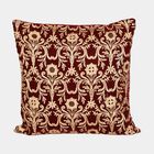 Red Floral Embroidered Cushion Cover, , small