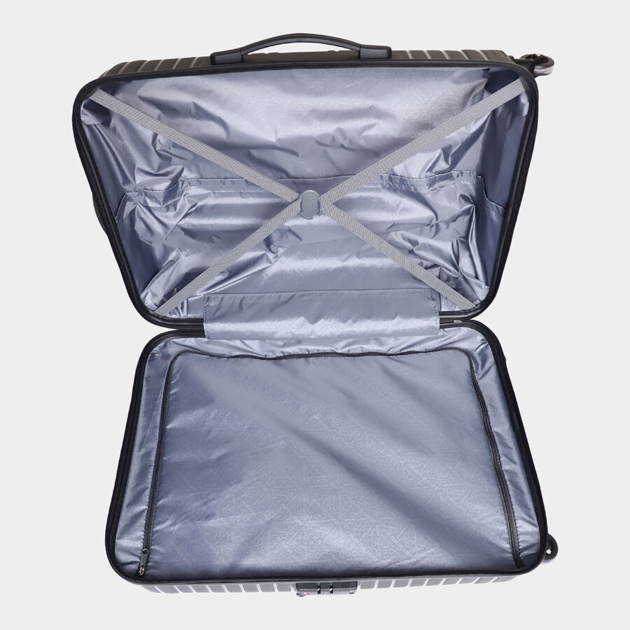 4-Wheel Black PVC Matee Hard Case Trolley, Medium, , large image number null