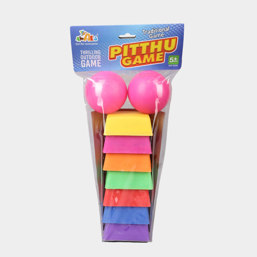 2 Balls With 5 Pitthu Box Plastic DIY Set , , large image number null
