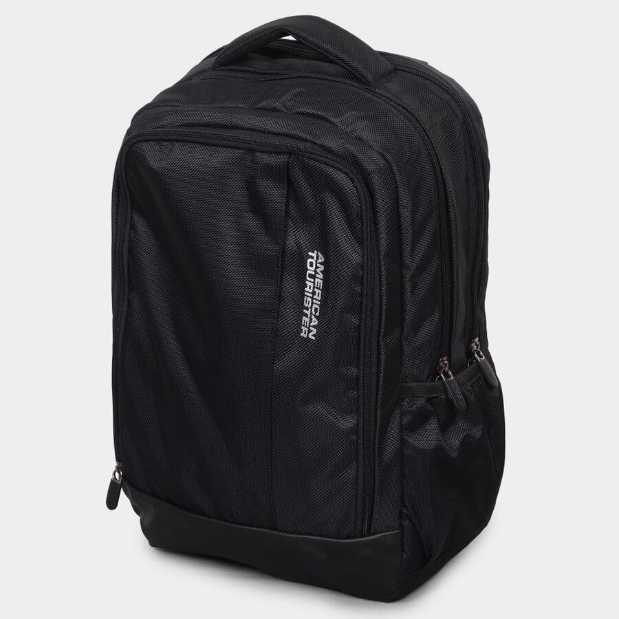 Black Polyester Backpack with Laptop Compartment, 32 L (Approx), , large image number null