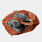 Women's Tan Polyurethane Tote Bag, , small image number null