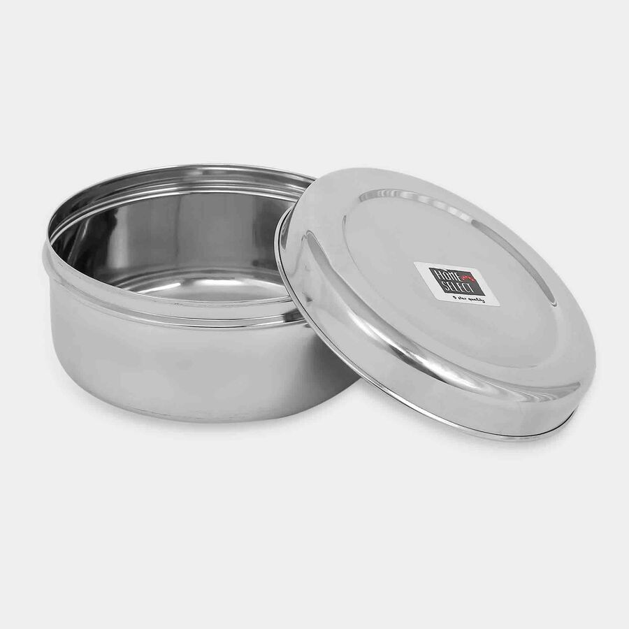 Stainless Steel Round Container (Poori Dabba) - 850ml, , large image number null