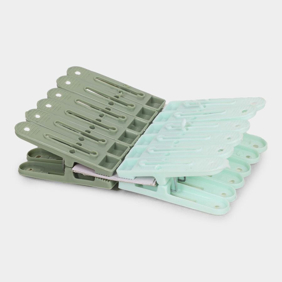 Plastic Cloth Clips-Set of 12 (Color/Design May Vary), , large image number null