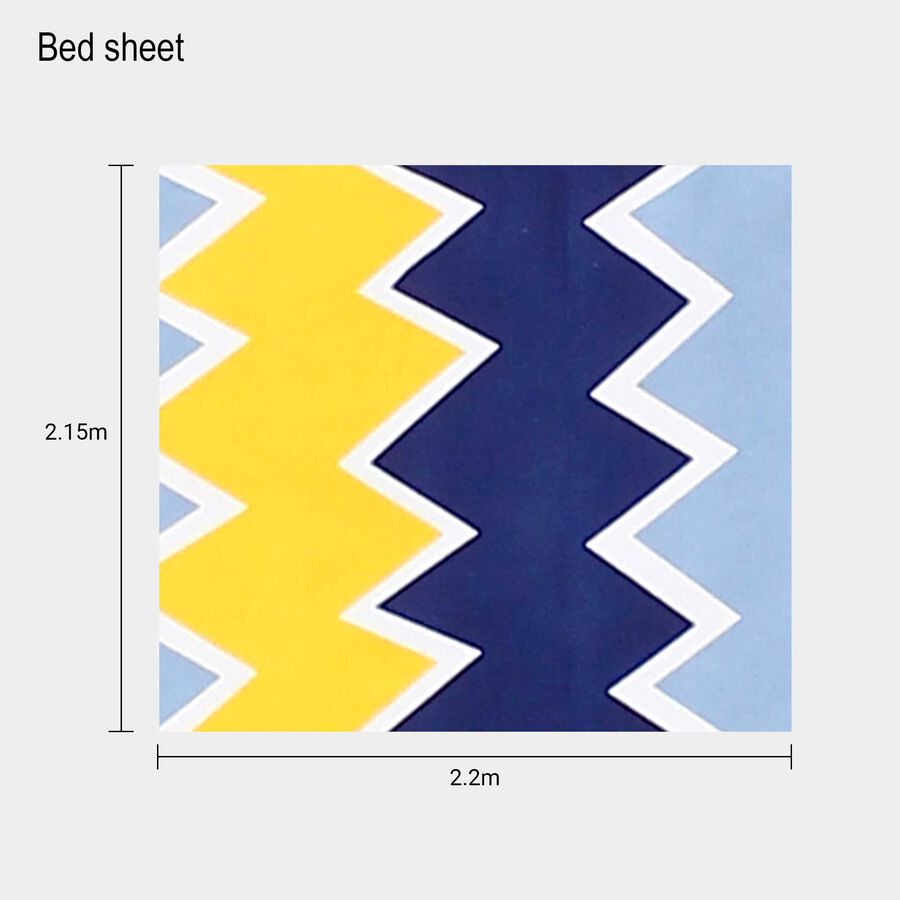 95 GSM Microfiber Double Bedsheet, , large image number null