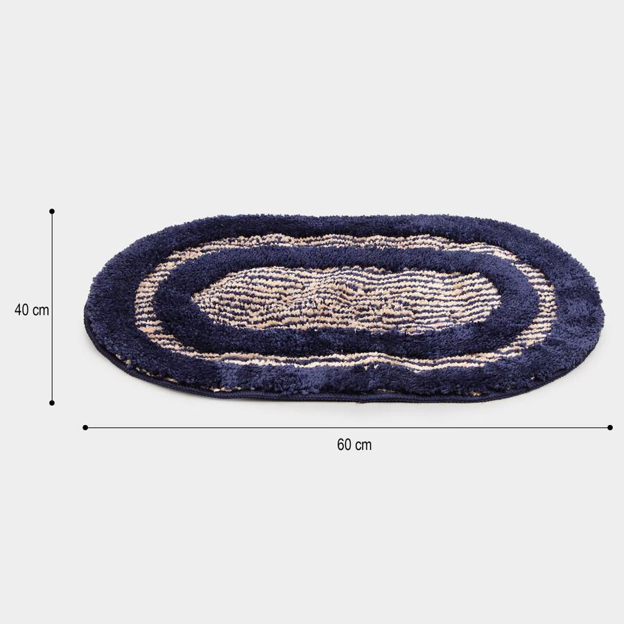 Anti-Skid Navy Blue Polyester Door Mat, , large