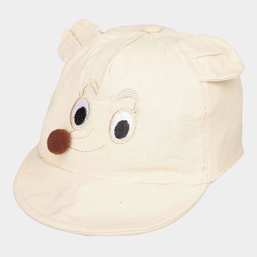 Kids' Off-white Nylon Cap, , large image number null