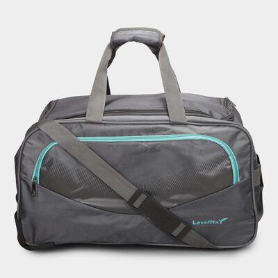  Mid Blue Polyester Duffle Trolley
