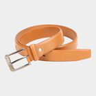 Men's Tan Polyurethane Formal Belt, , small image number null