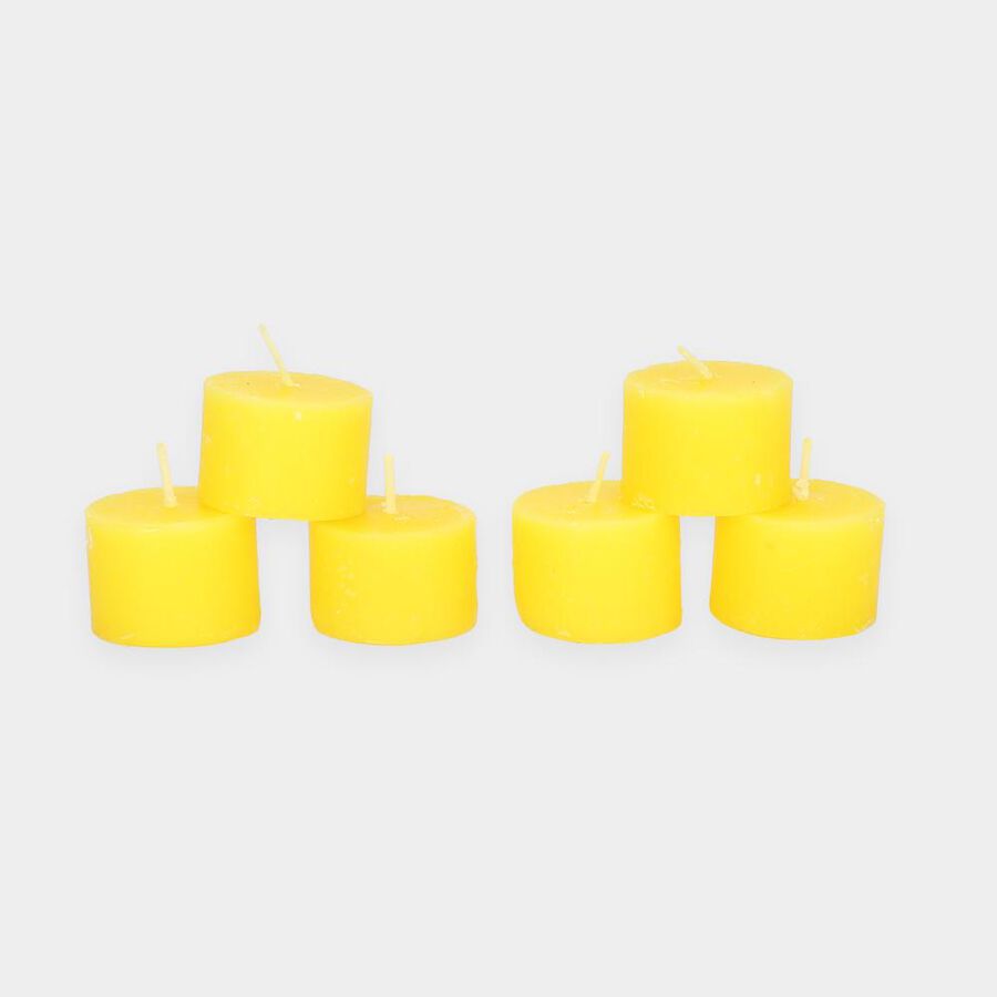 Fragranced Candels Lemongrass Flavoured Pack Of 6Pcs, , large