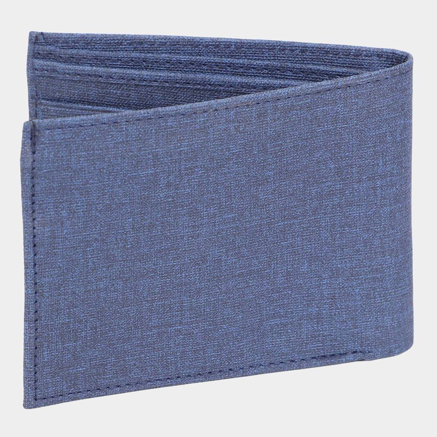 Men's Blue Polyurethane Wallet, , large image number null