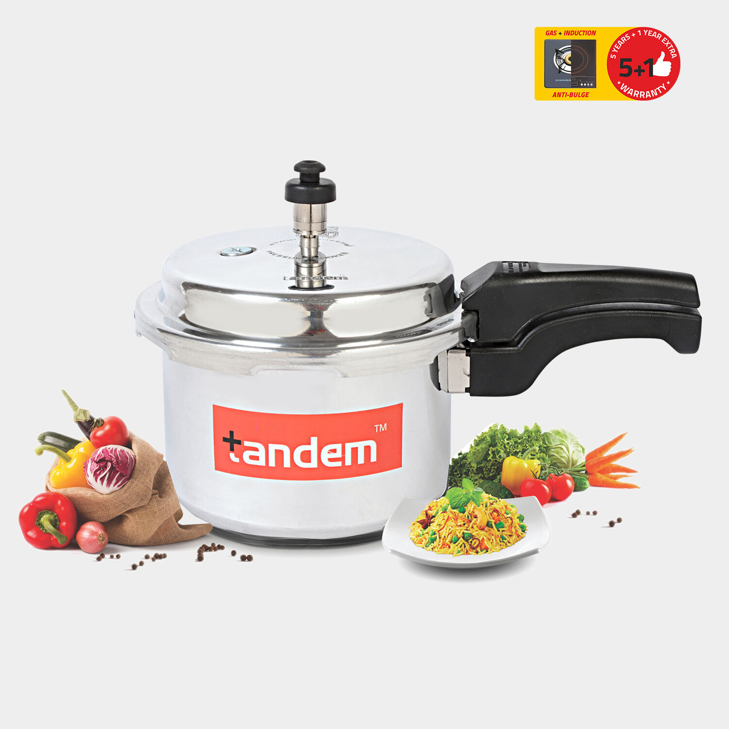 Tandem 3 L Induction Pressure Cooker Aluminium Vishal Mega Mart India